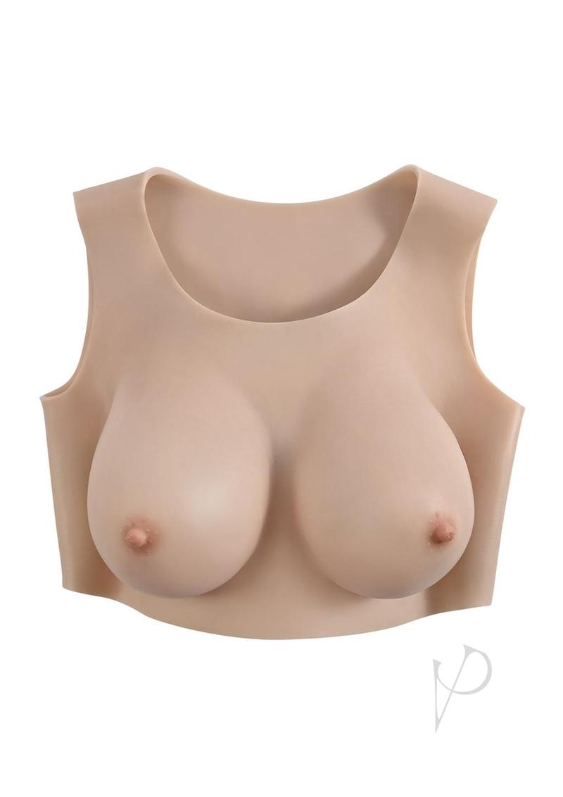 Gender X Breast Plate Silicone D Cup - Vanilla