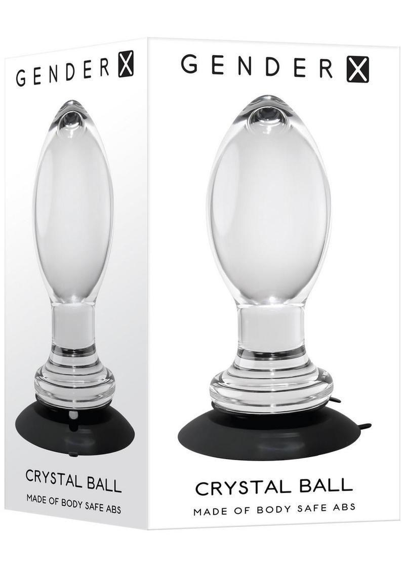 Gender X Crystal Ball Glass Plug - Clear