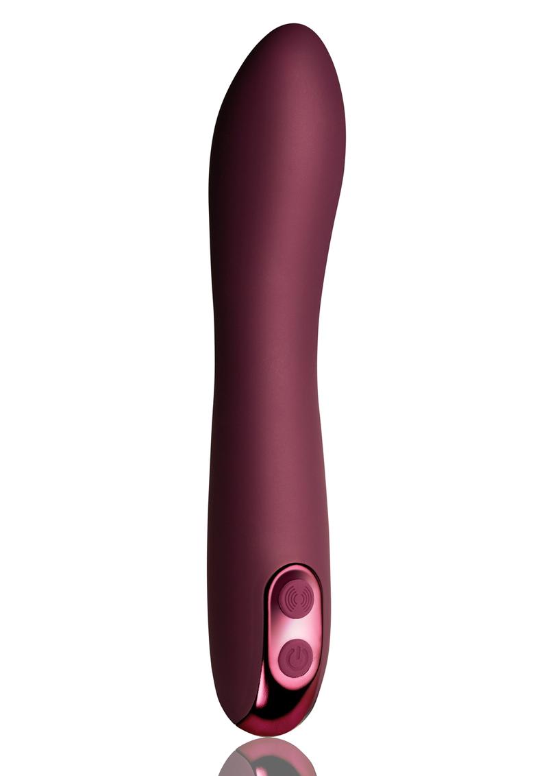 Giamo Silicone Rechargeable G-Spot Vibrator - Burgundy/Red