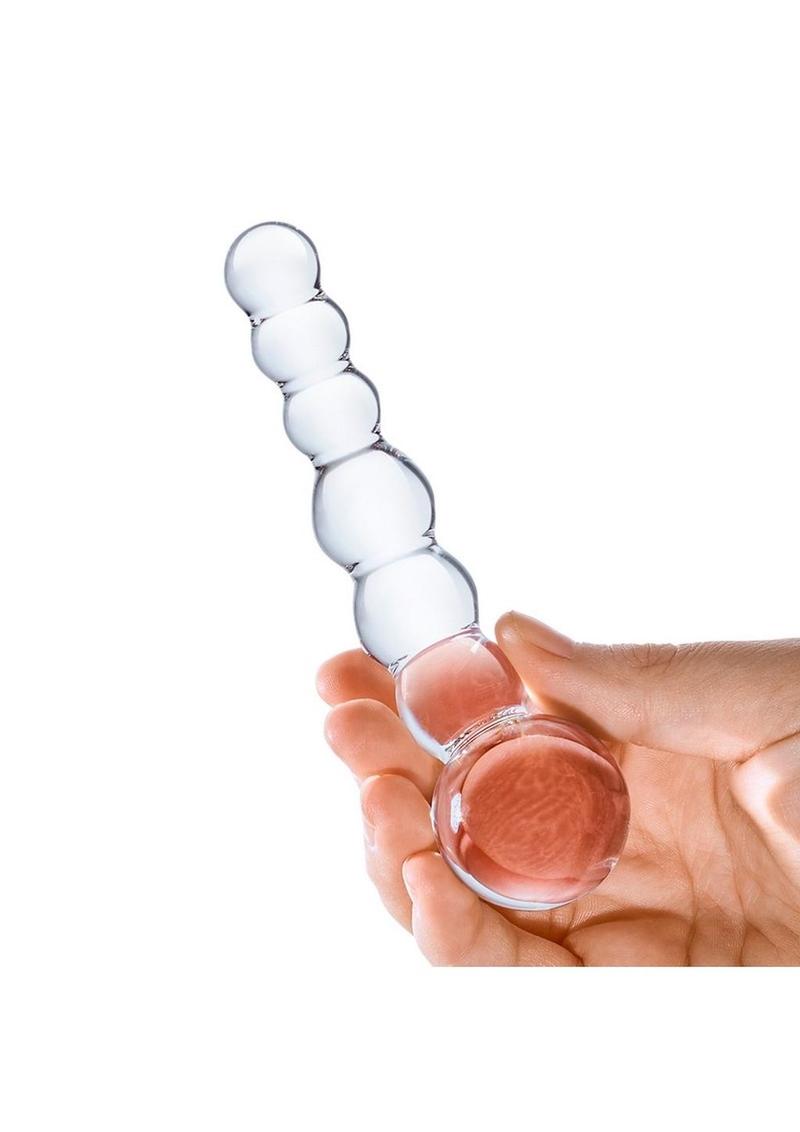 Glas Curved Beaded Glass Dildo