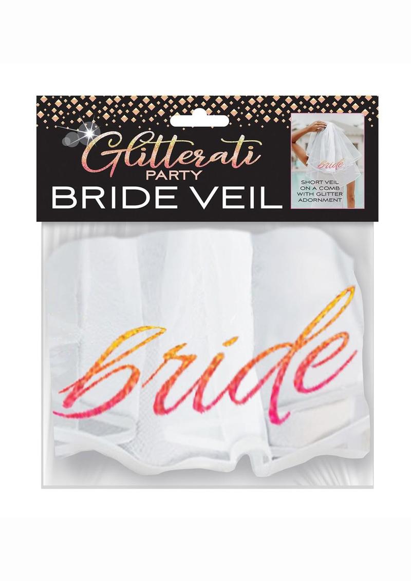 Glitterati Bride Veil - Rose Gold/White