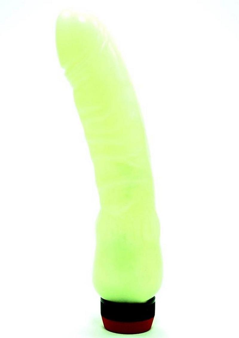 Glowing Teaser Vibrator - Glow In The Dark/Green - 8in