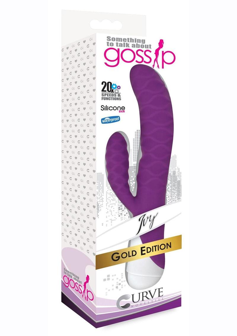 Gossip 20x Wavy Silicone Rabbit Vibrator - Purple