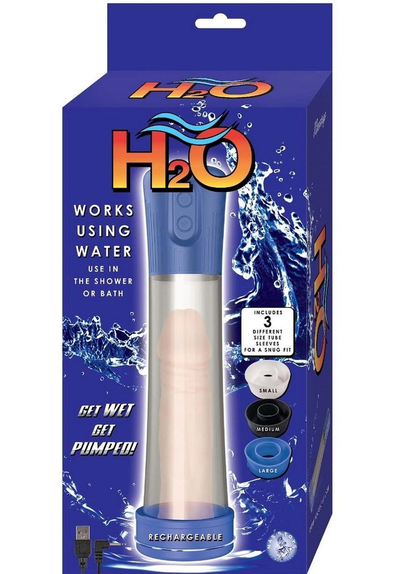 H2o Rechargeable Penis Pump - Blue