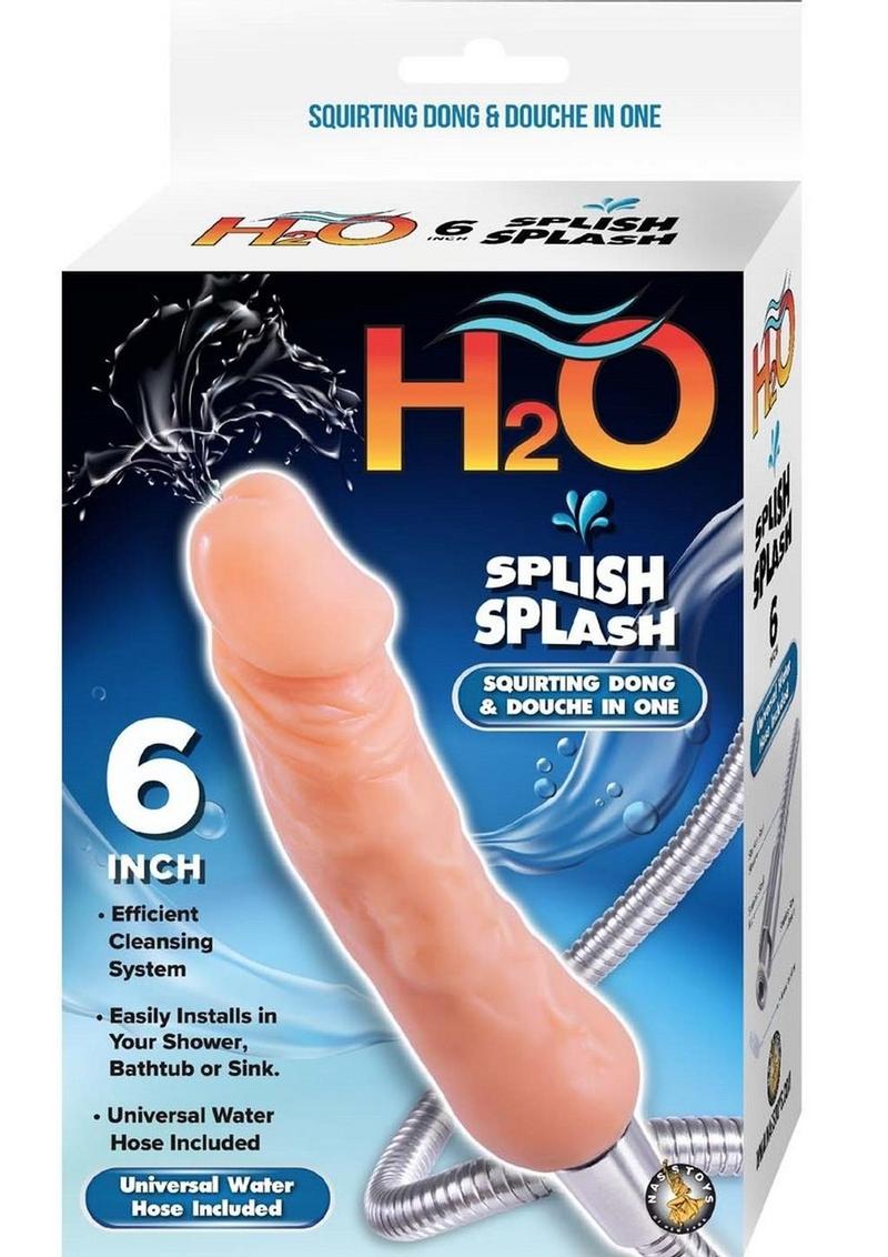 H2o Splish Splash Squirting Dong Douche - Vanilla - 6in