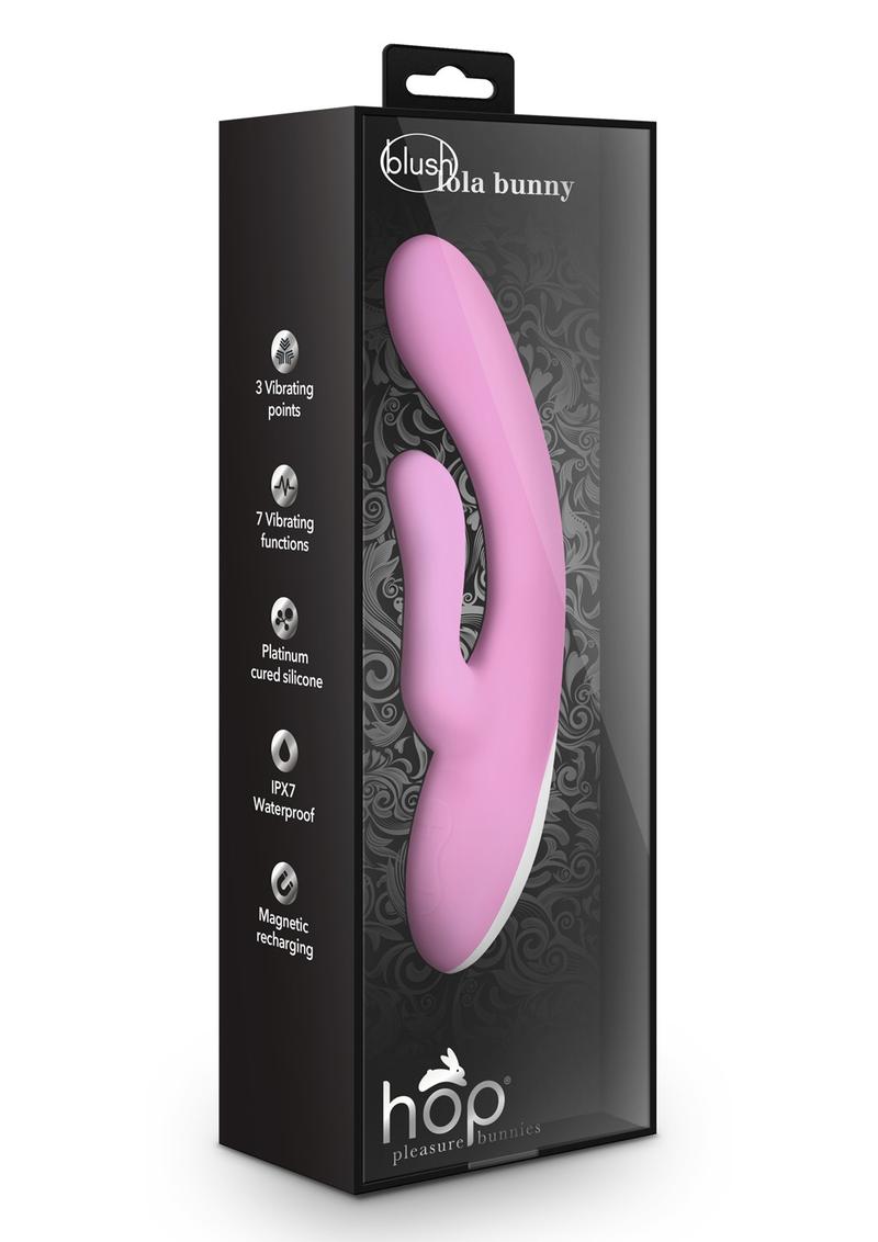 Hop Lola Bunny Rechargeable Silicone Rabbit Vibrator - Ballet Slipper - Pink