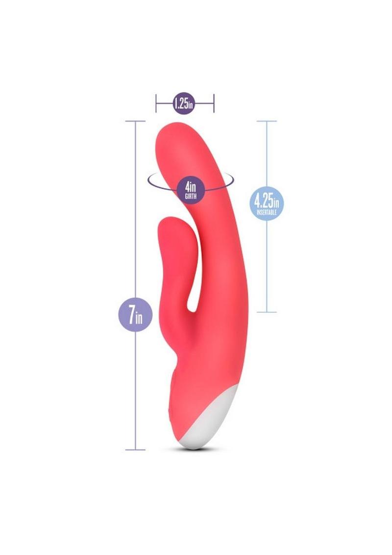 Hop Trix Rechargeable Silicone Rabbit Vibrator- Cerise