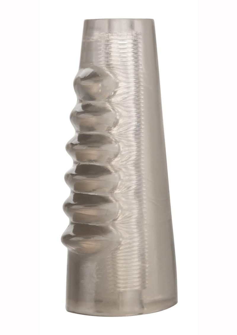 Hot Rod Xtreme Enhancer Penis Sleeve with Tiered Ridges - Smoke