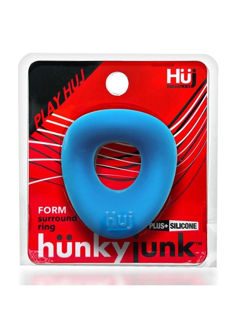 Hunkyjunk Form Surround Cock Ring - Teal/Teal Ice