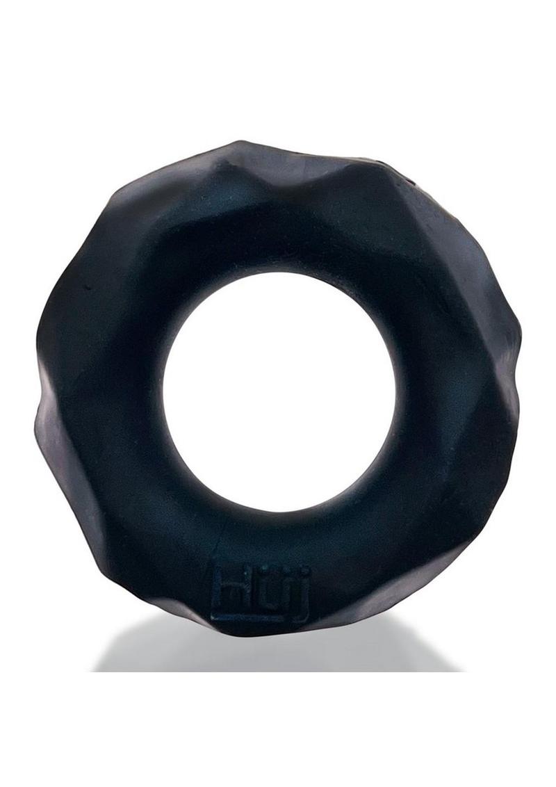 Hunkyjunk Fractal Tactile Cockring - Black/Tar Ice Black