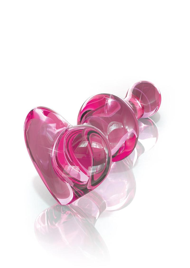 Icicles No 75 Beaded Heart Shaped Glass Anal Plug