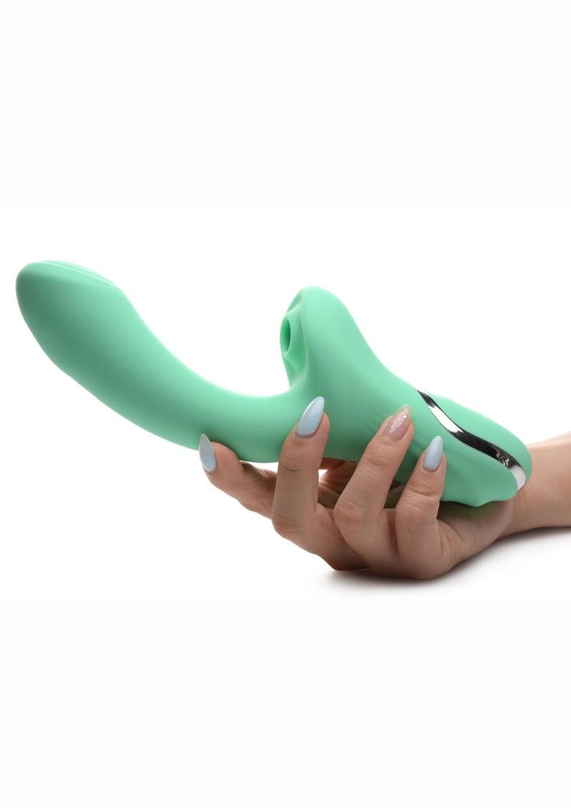 Inmi Shegasm Minty Rechargeable Silicone Suction Rabbit Vibrator