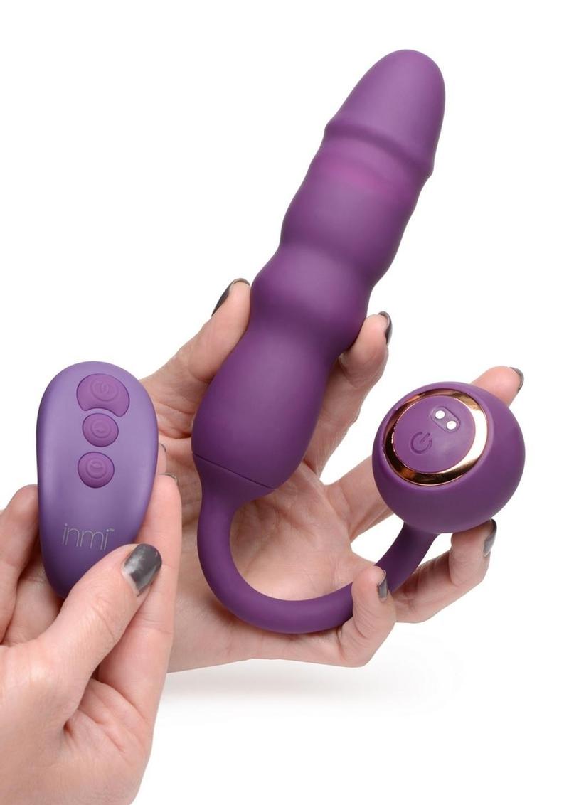 Inmi Thrust Thumper Rechargeable Silicone Vibrator with Remote Control