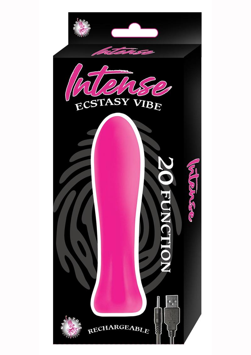 Intense Ecstasy Vibe 20 Function Rechargeable Silicone Vibrator - Pink