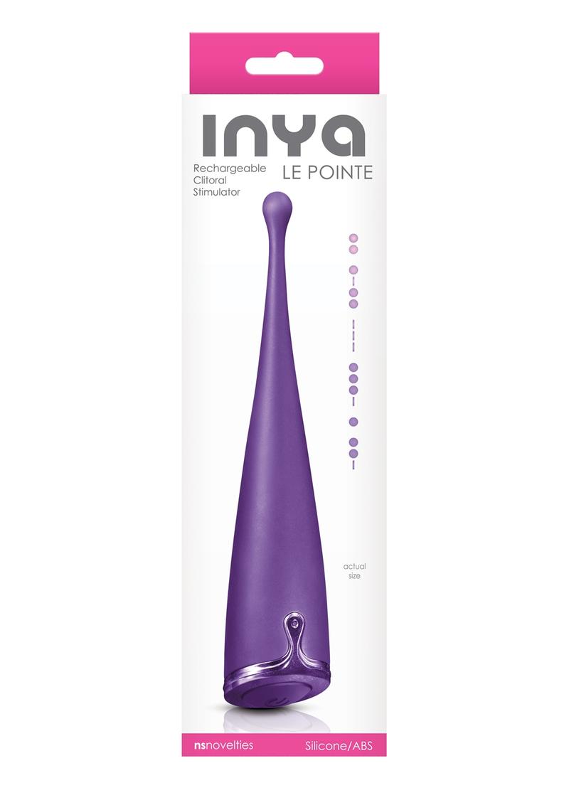 Inya Le Pointe Silicone Rechargeable Clitoral Stimulator Vibrator - Purple