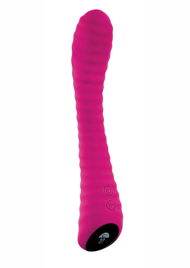 Inya Ripple Vibe Silicone Vibrator - Pink - 8.5in