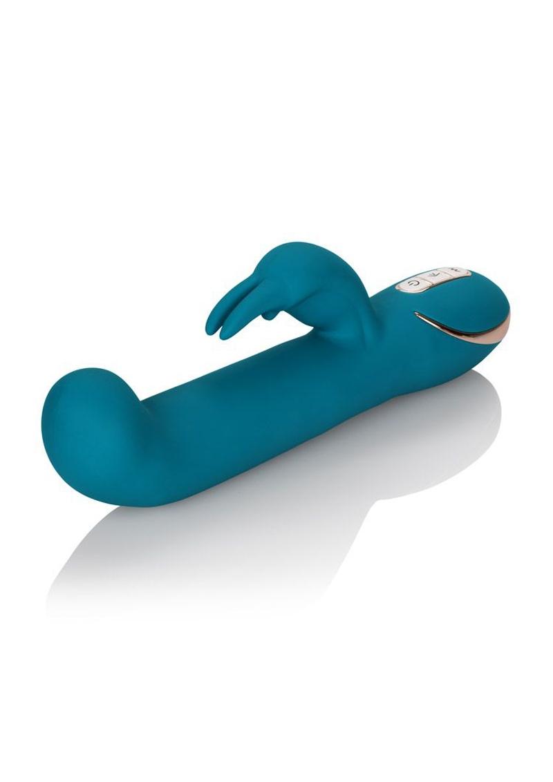 Jack Rabbit Signature Silicone Rocking G Rabbit Rechargeable Vibrator - Blue