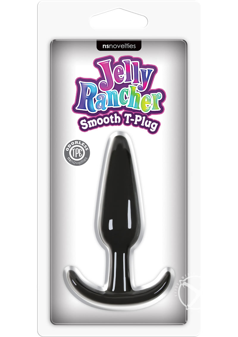 Jelly Rancher Smooth T Plug Butt Plug - Black