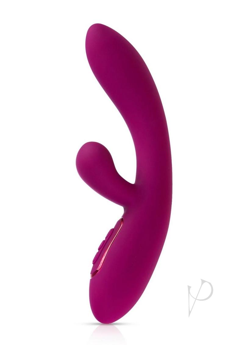 Jimmyjane Solis Rabbit Rechargeable Silicone Dual Vibrator - Fuchsia/Pink