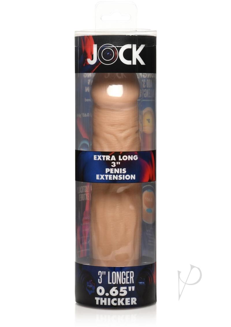 Jock Extra Long Penis Extension Sleeve - Vanilla - 3in