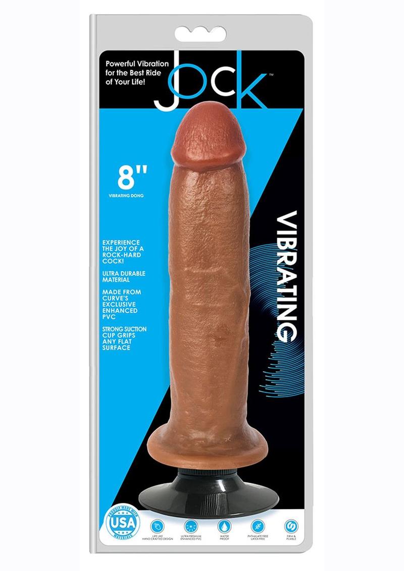 Jock Vibrating Dildo - Caramel - 8in