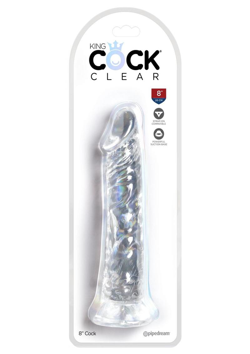 King Cock Dildo - Clear - 8in