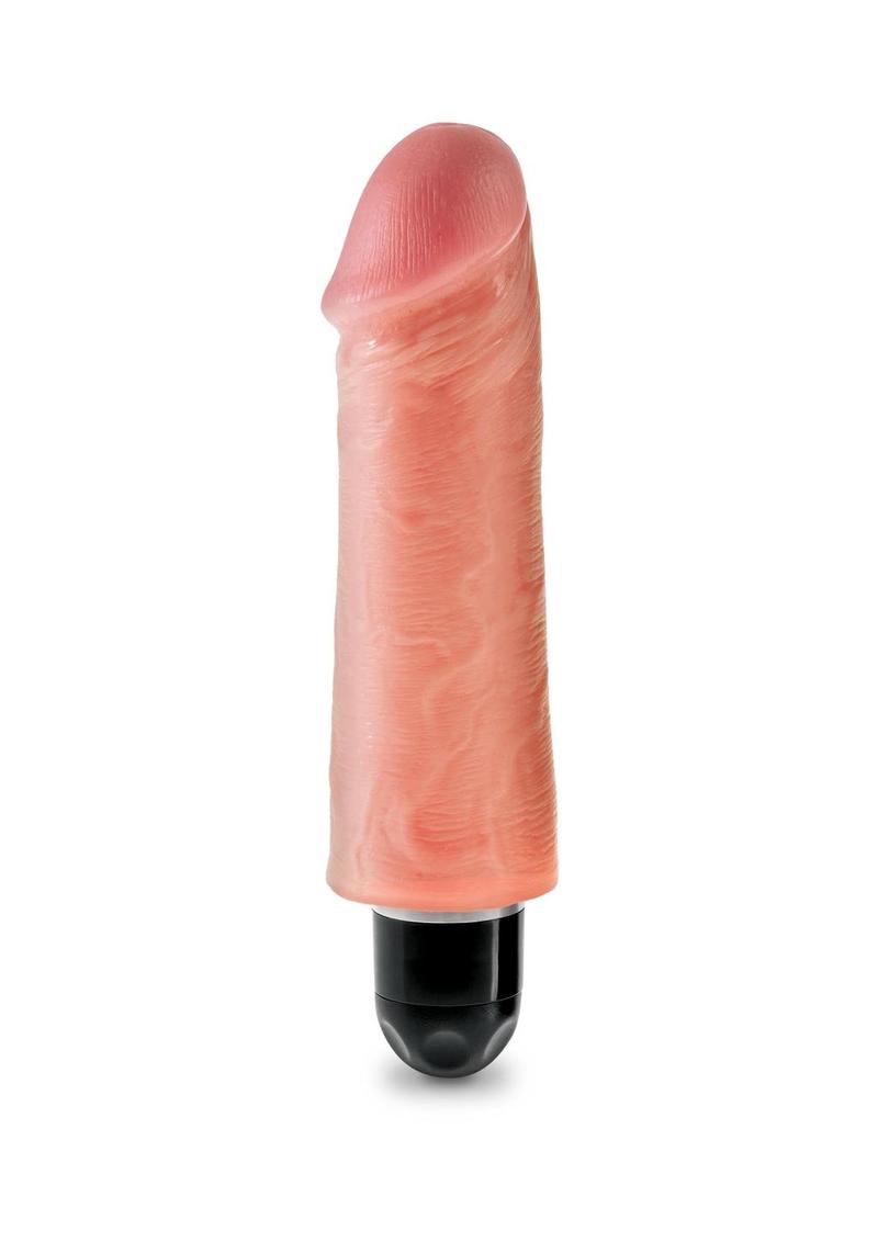 King Cock Vibrating Stiffy Dildo - Vanilla - 5in