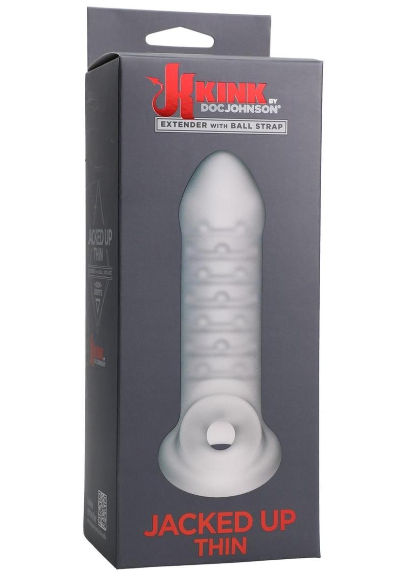 Kink Jacked Up Thin Extender with Ball Strap - Clear/Frost