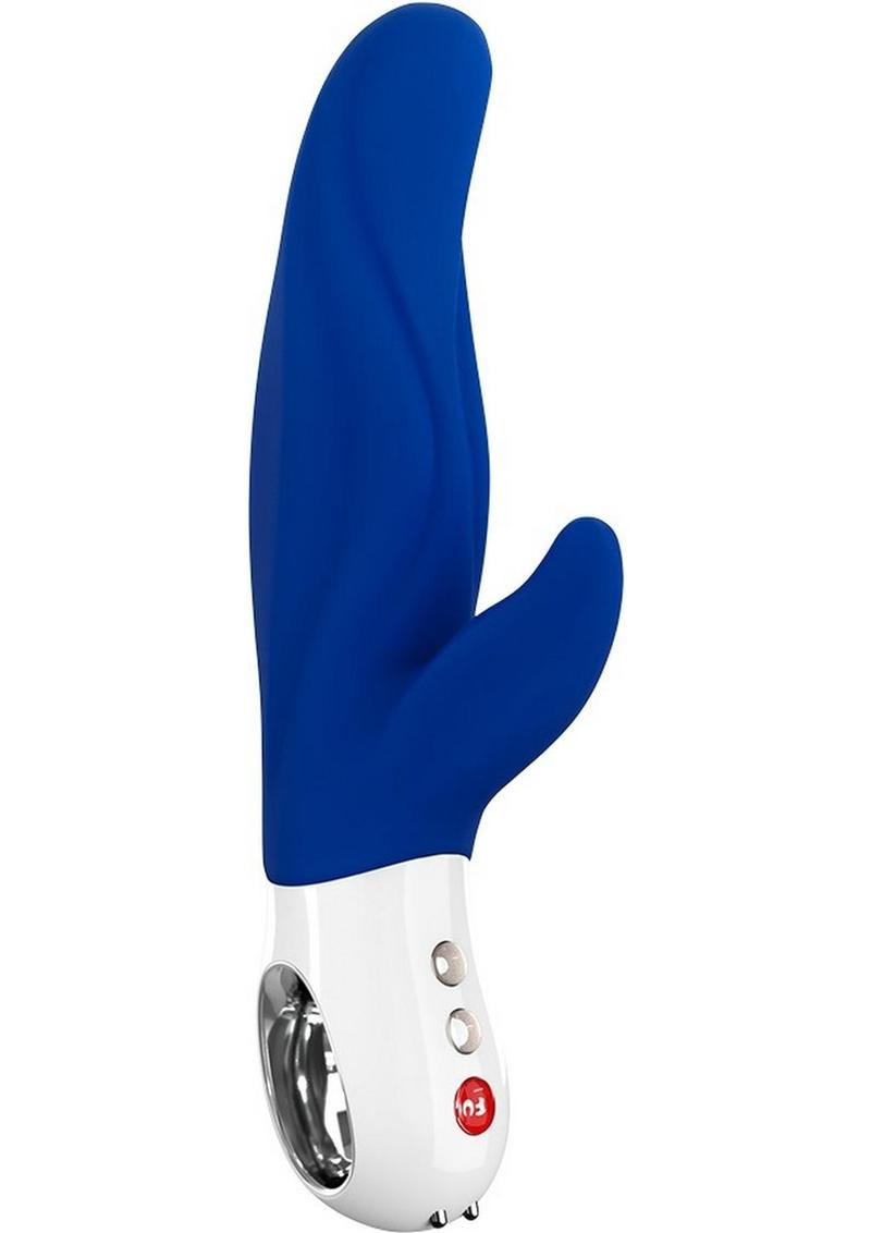 Lady Bi Silicone Vibrator with Clitoral Stimulator - Ultramarine