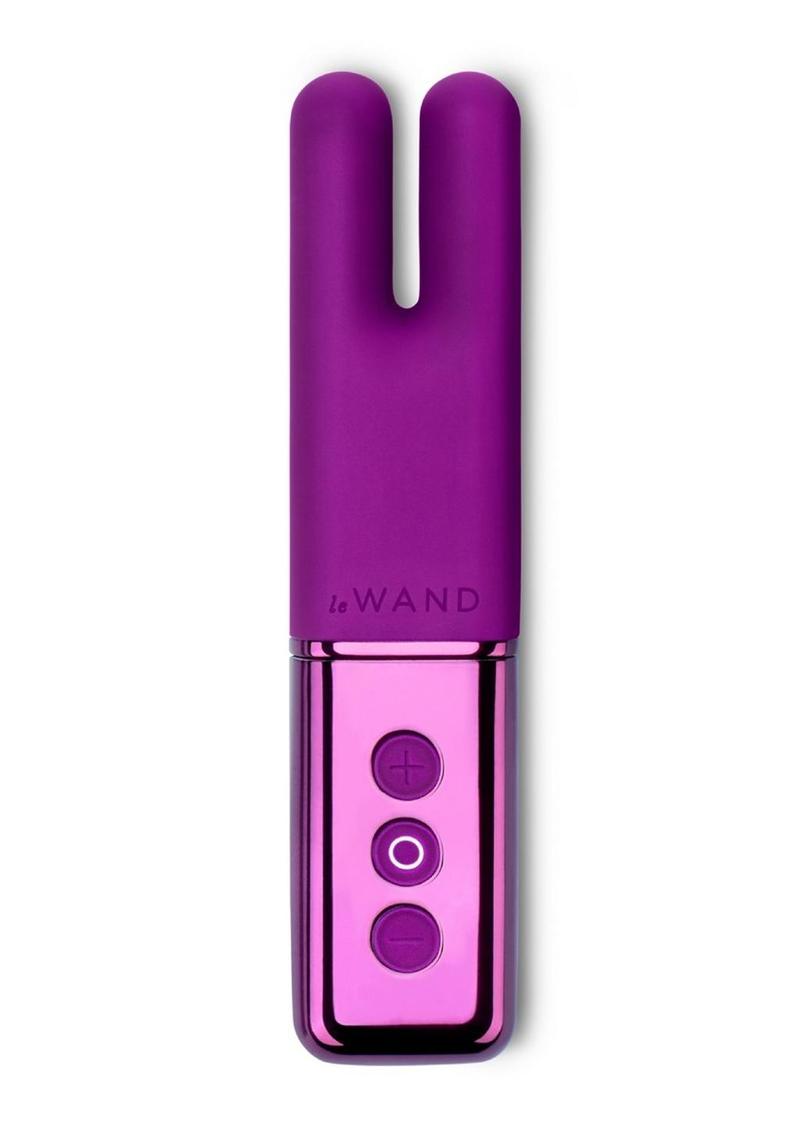 Le Wand Deux Silicone Rechargeable Dual Vibrator - Cherry/Purple