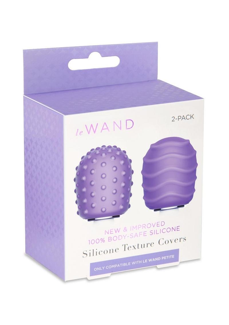 Le Wand Petite Silicone Textured Covers - Grey - 2 Per Pack