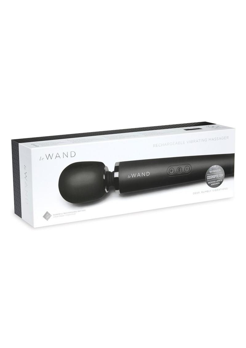 Le Wand Rechargeable Silicone Massager - Black/Matte Black