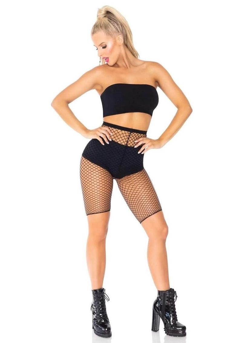 Leg Avenue Industrial Net Biker Shorts