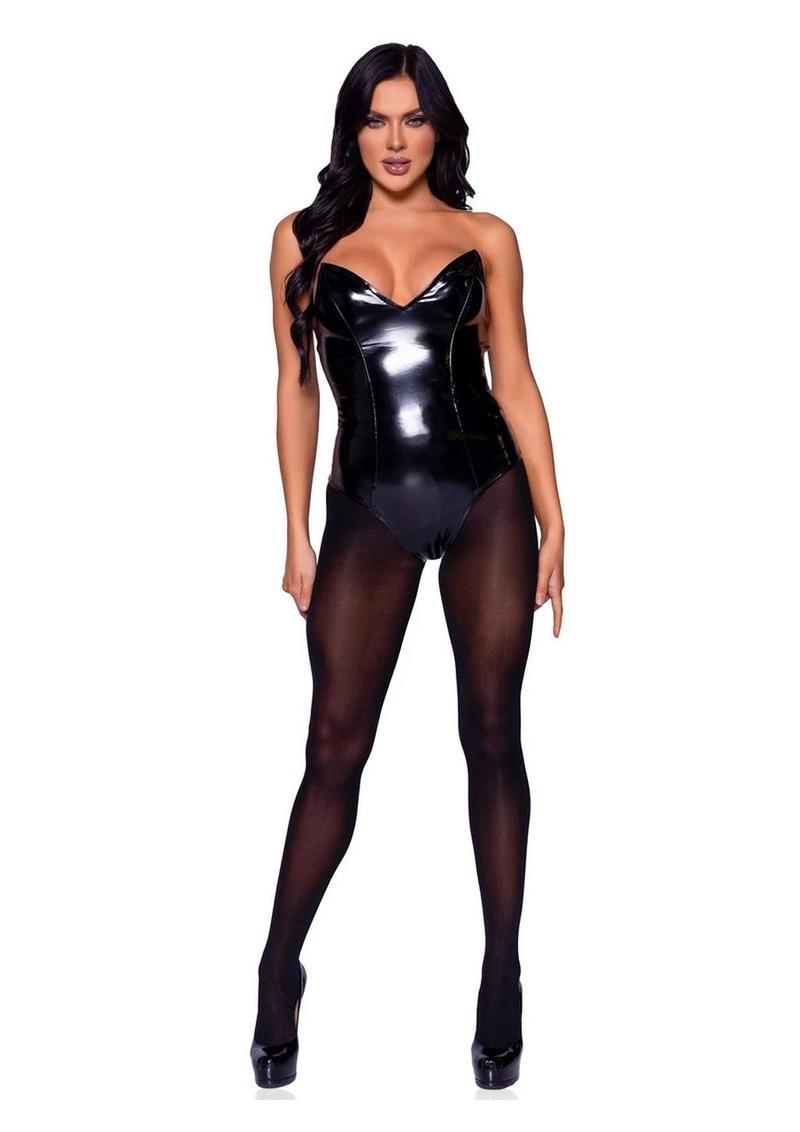 Leg Avenue Vinyl Boned Bodysuit