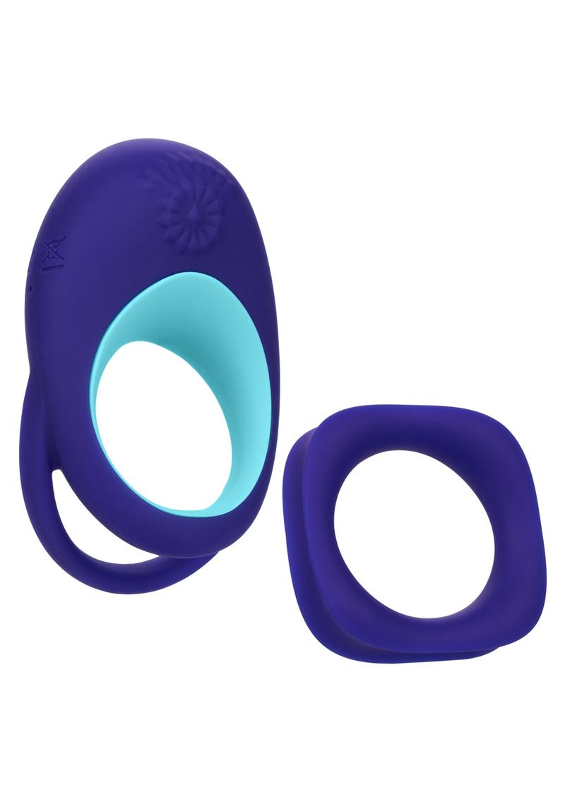 Link Up Alpha Silicone Rechargeable Ring - Blue/Purple