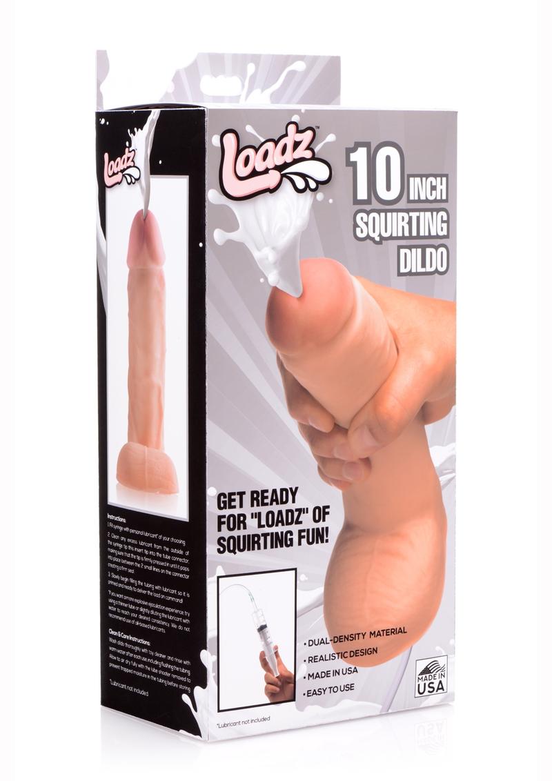 Loadz Dual Density Squirting Dildo - Vanilla - 10in