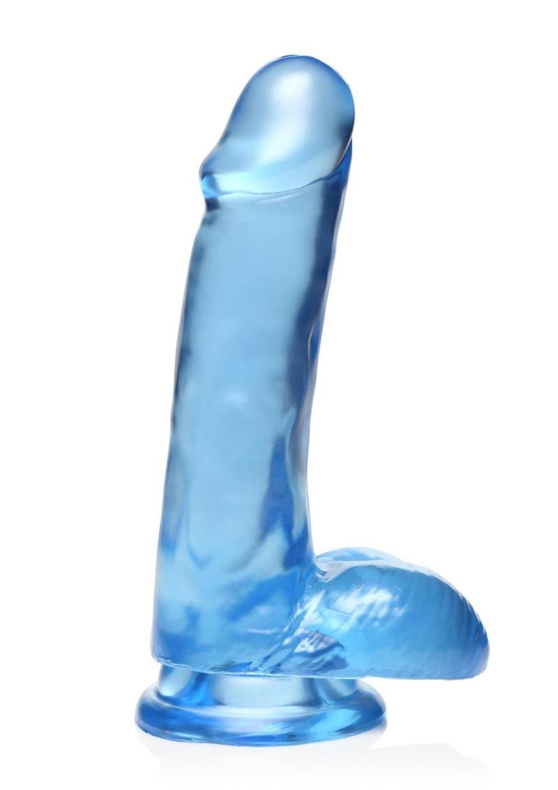 Lollicock Slim Stick Dildo with Balls - Berry Ice/Blue - 6in