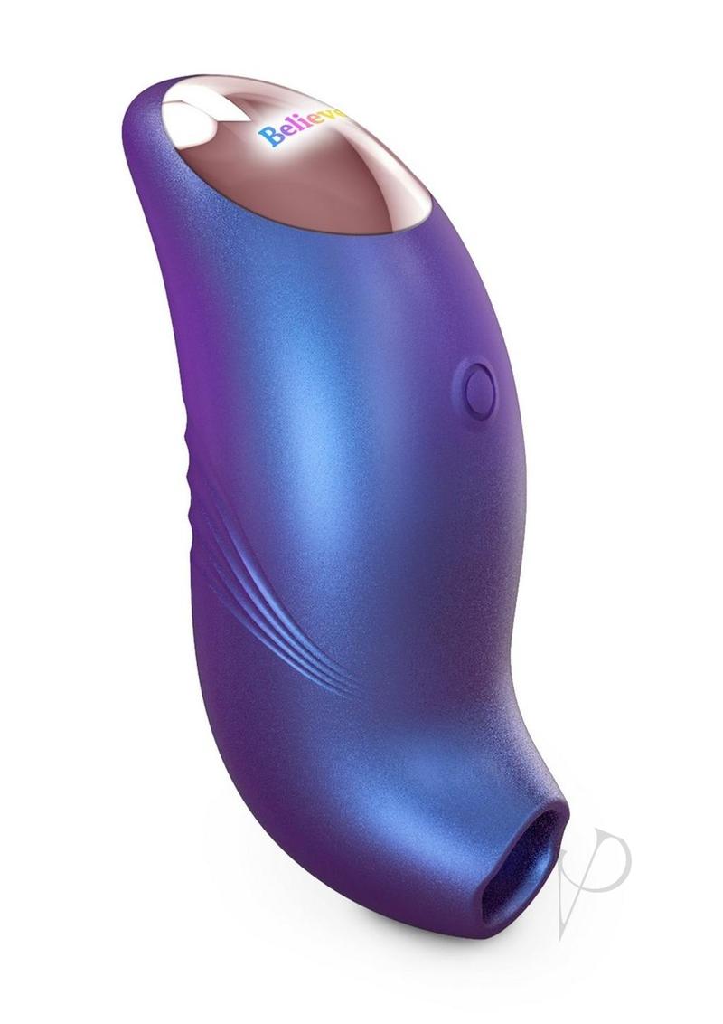 Love to Love Believer Rechargeable Silicone Clitoral Stimulator - Iridescent Night - Blue