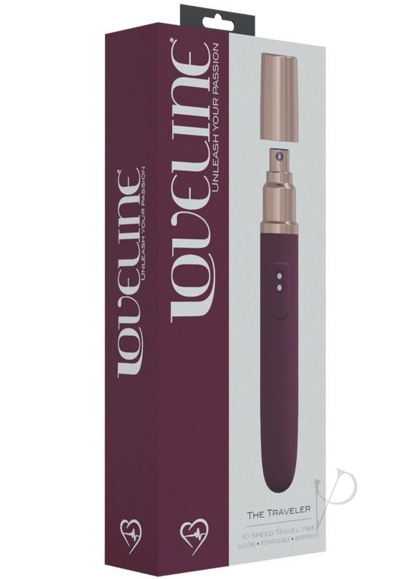 Loveline The Traveler Rechargeable 10 Speed Travel Vibe - Burgundy