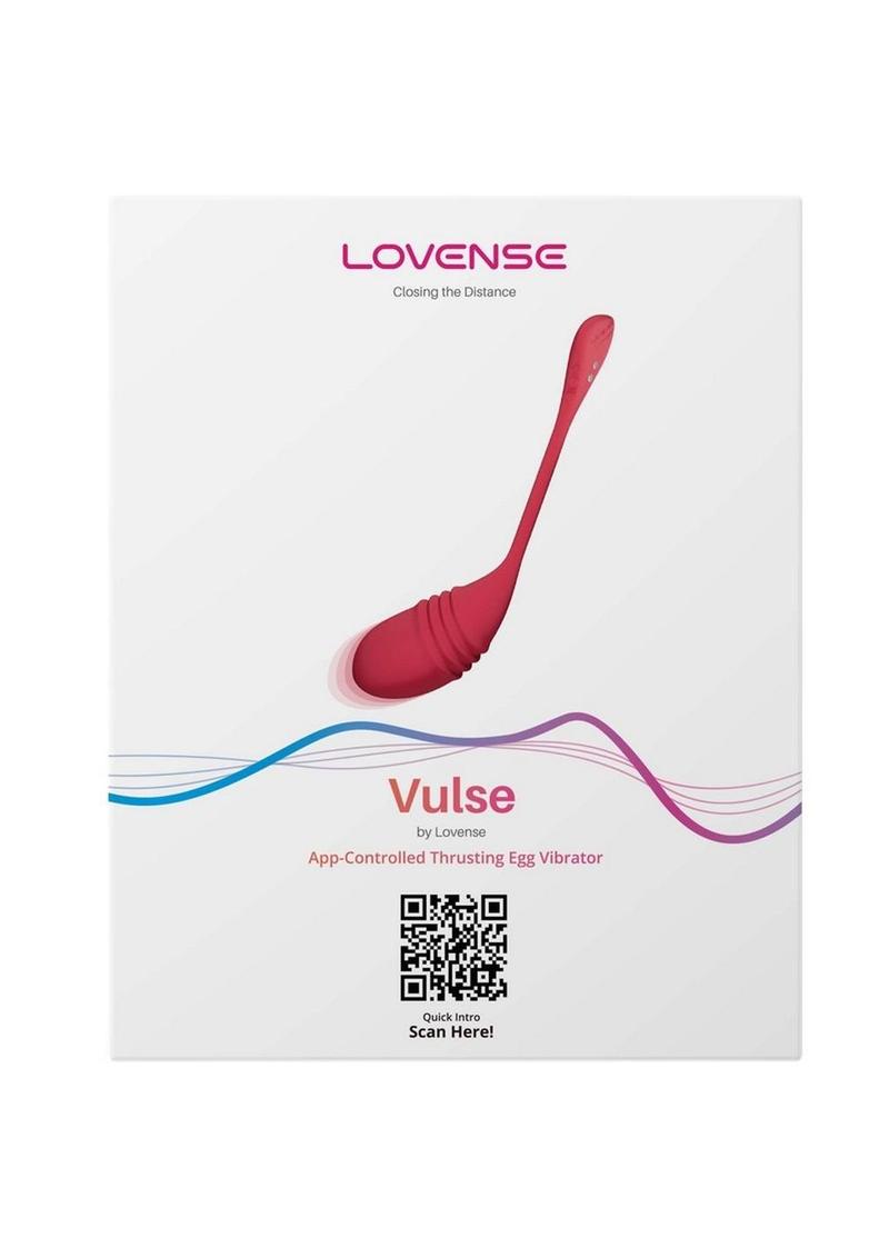 Lovense Vulse Rechargeable Silicone Egg Vibrator - Red