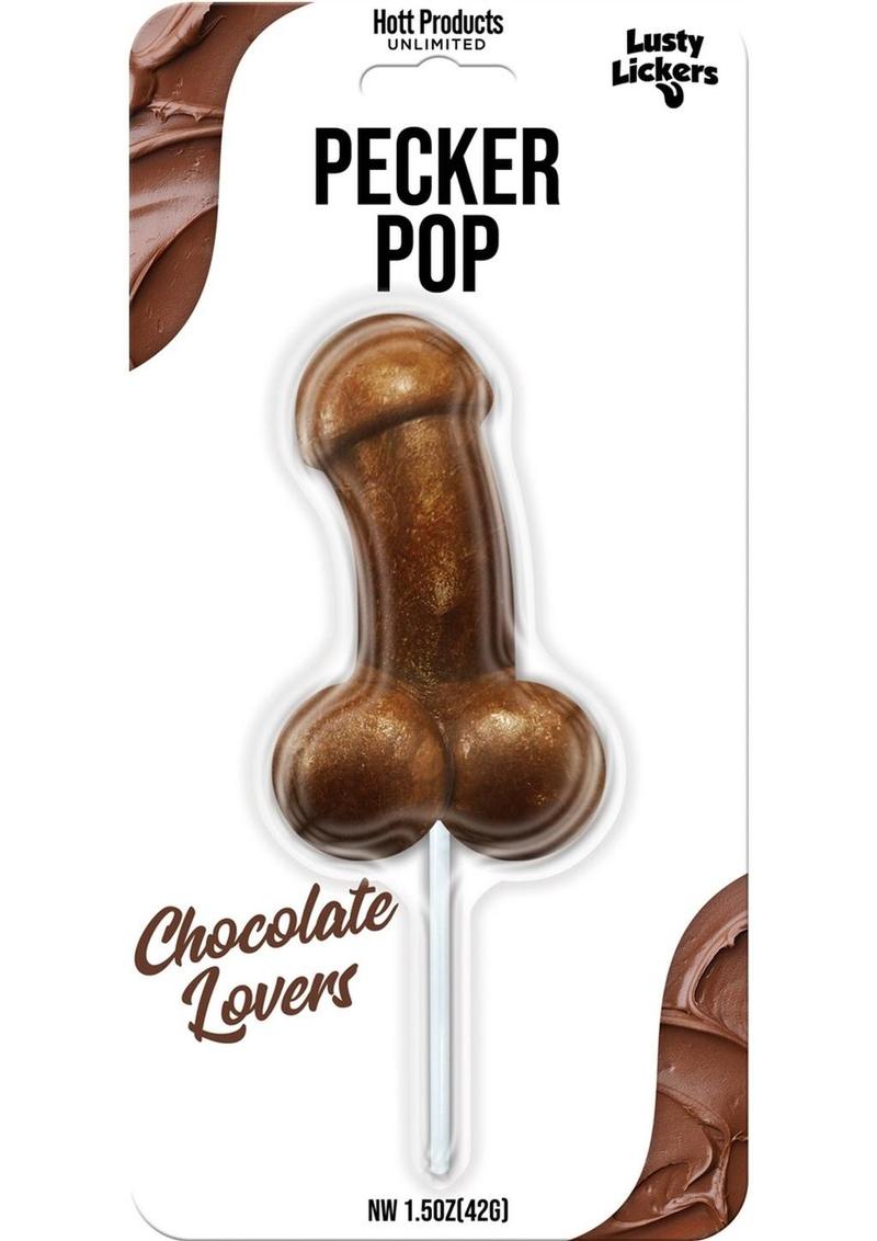 Lusty Lickers Pecker Pop Chocolate Lovers Lollipop - Chocolate