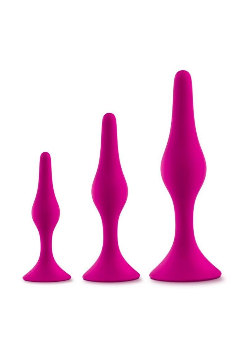 Luxe Beginner Plug Kit Silicone Butt Plugs 3 Sizes