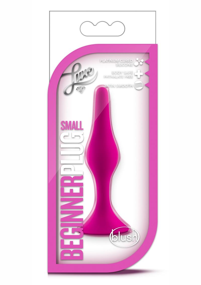 Luxe Beginner Plug Silicone Butt Plug - Pink - Small