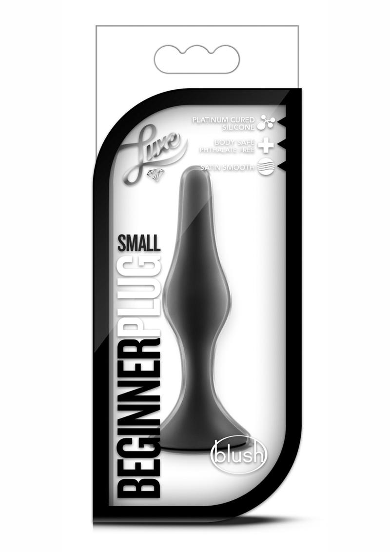 Luxe Beginner Silicone Butt Plug - Black - Small