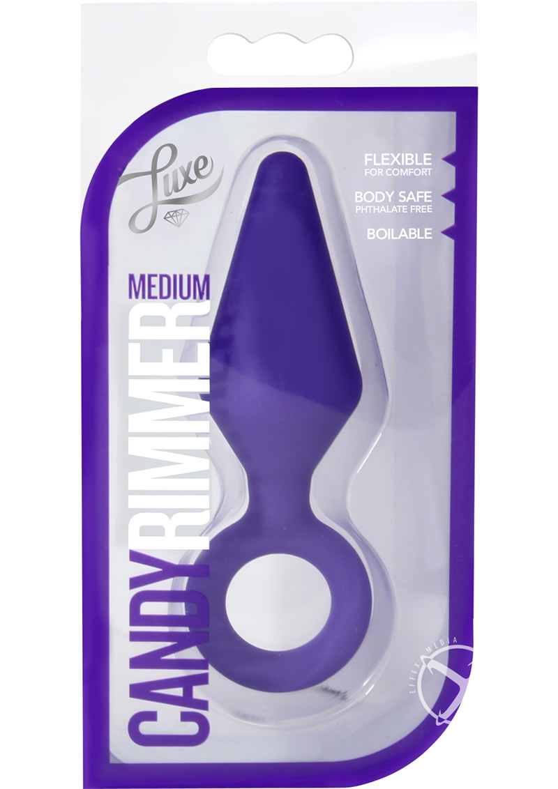 Luxe Candy Rimmer Silicone Butt Plug - Purple - Medium