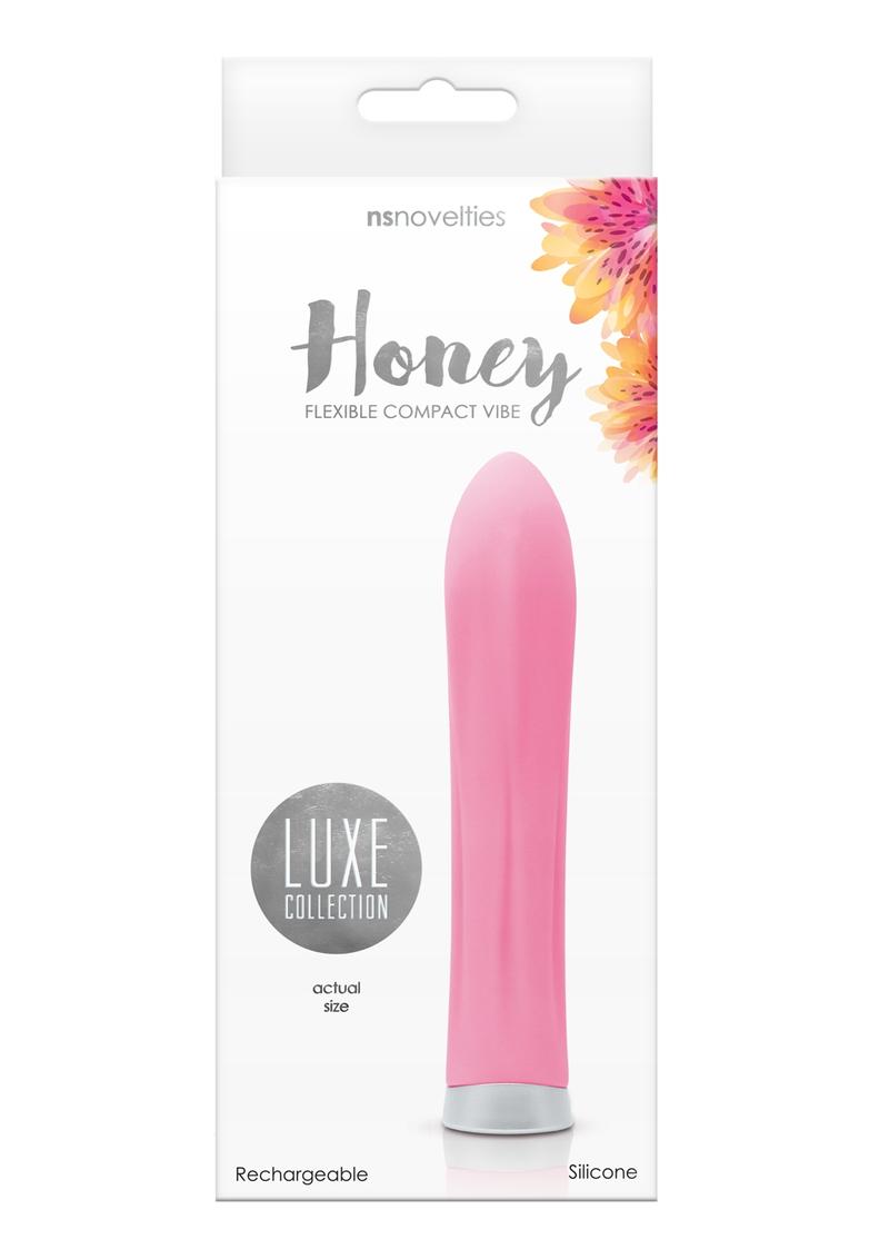 Luxe Collection Honey Rechargeable Silicone Flexible Compact Vibrator - Pink