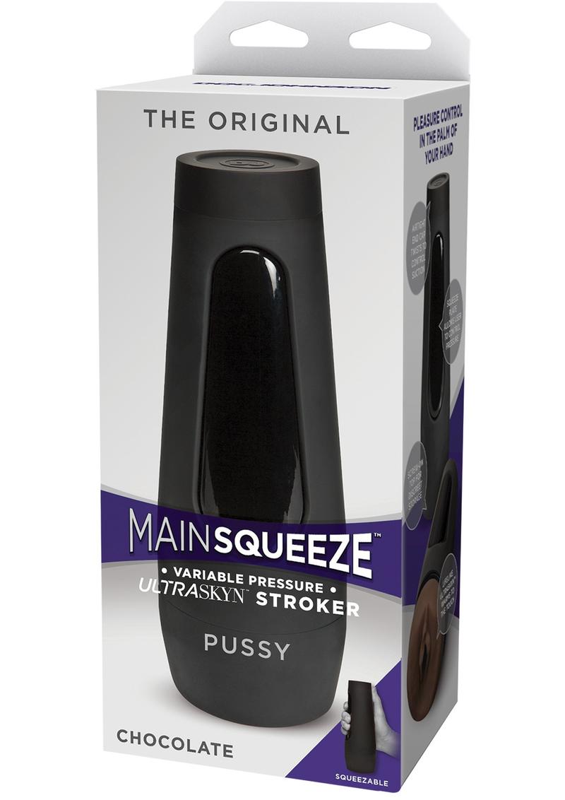 Main Squeeze The Original Ultraskyn Masturbator - Pussy - Black/Chocolate