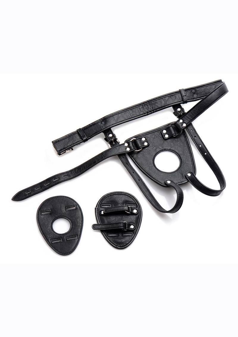 Master Series Ass Holster Anal Plug Harness - Black