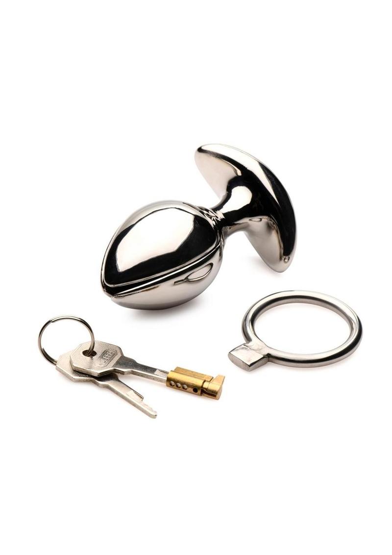 Master Series Ass Vault Locking Ass Expander - Stainless - Metal/Steel