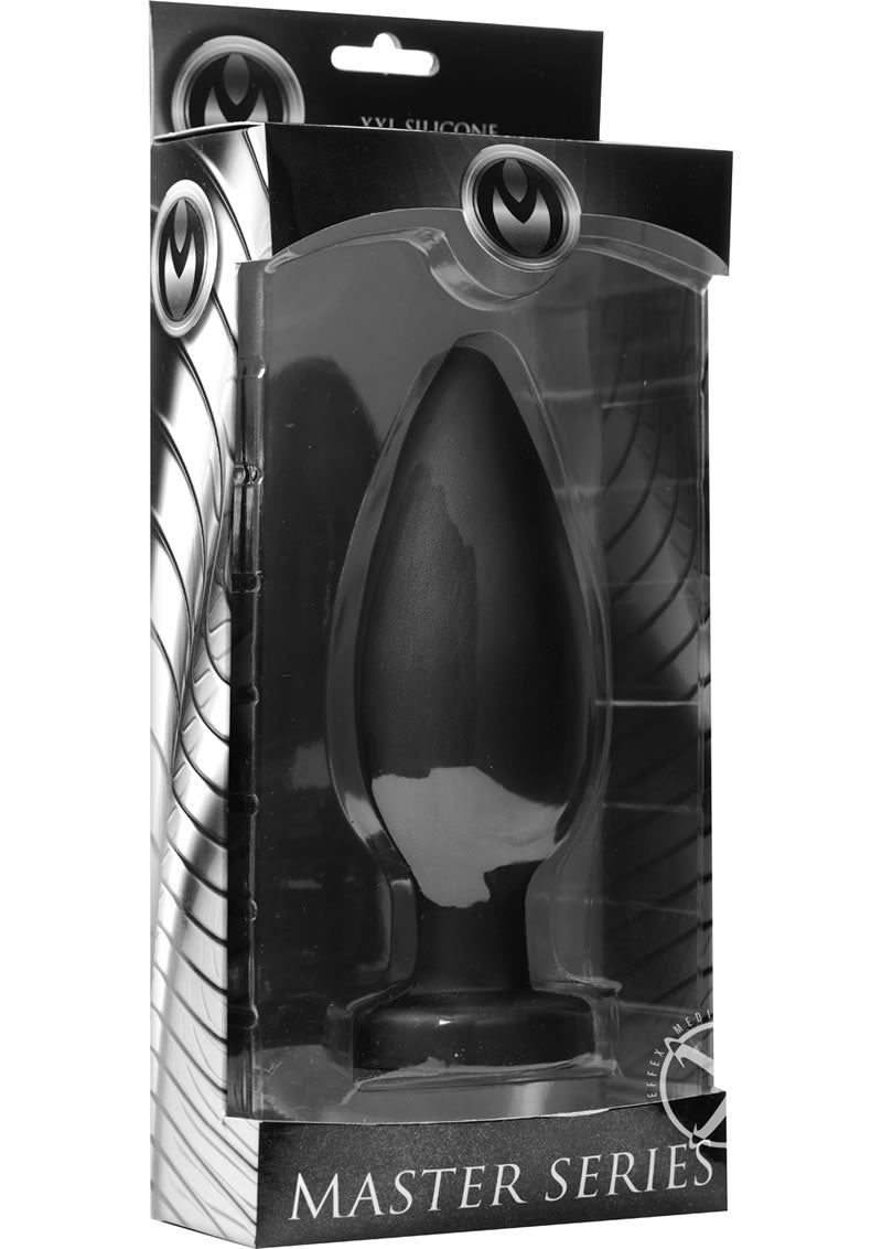 Master Series Colossus XXL Silicone Anal Plug - Black - XLarge